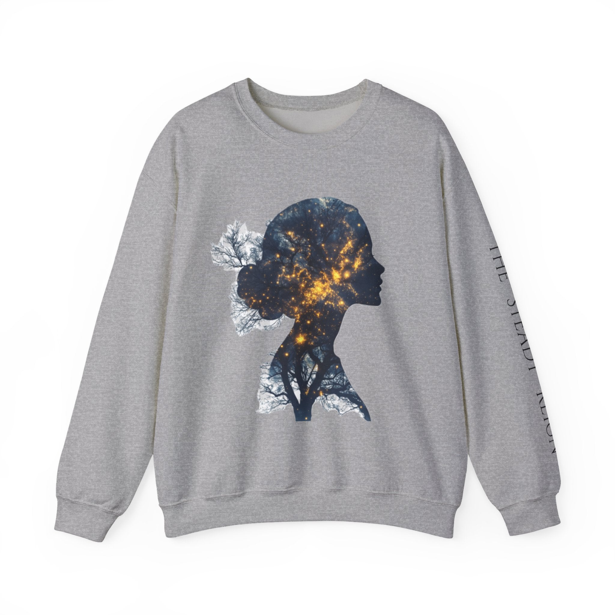 Rooted Lit From Within Sweatshirt — Inspirational Women's Silhouette Crewneck