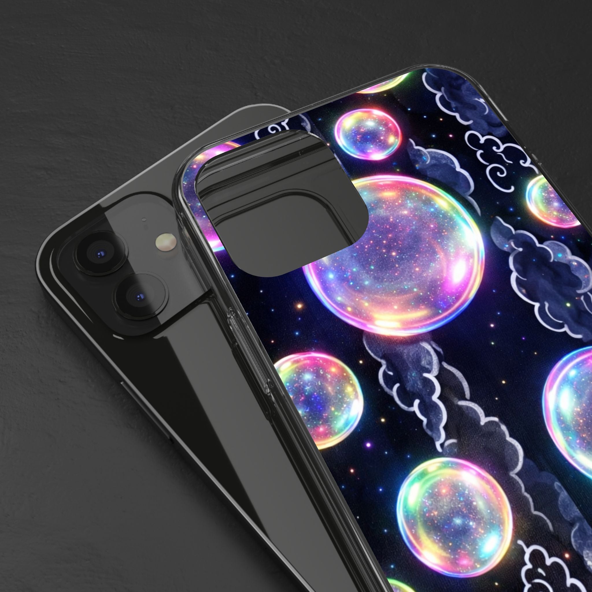 Original Iridescent Bubble Phone Case | Digital Art Aesthetic iPhone Cover