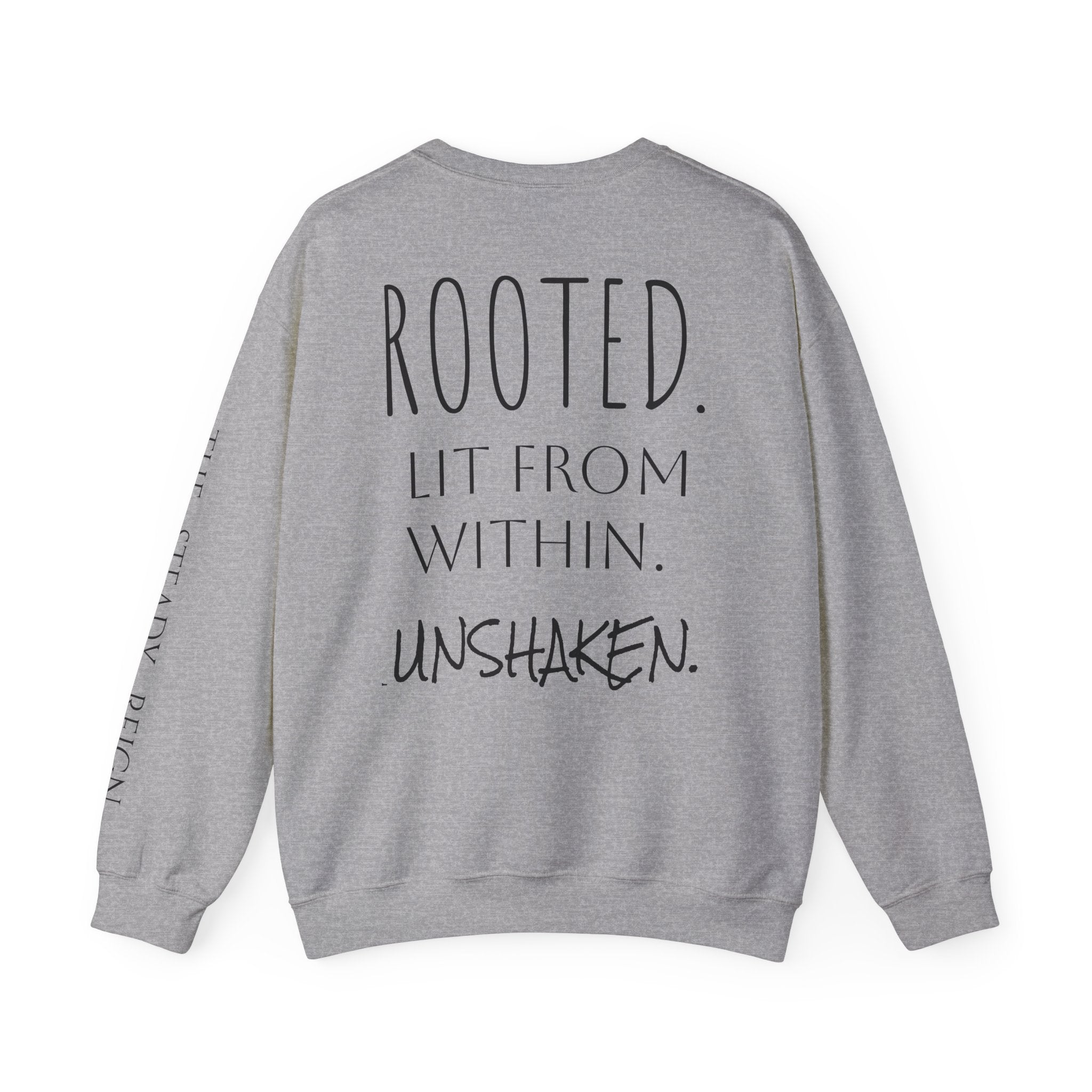 Rooted Lit From Within Sweatshirt — Inspirational Women's Silhouette Crewneck