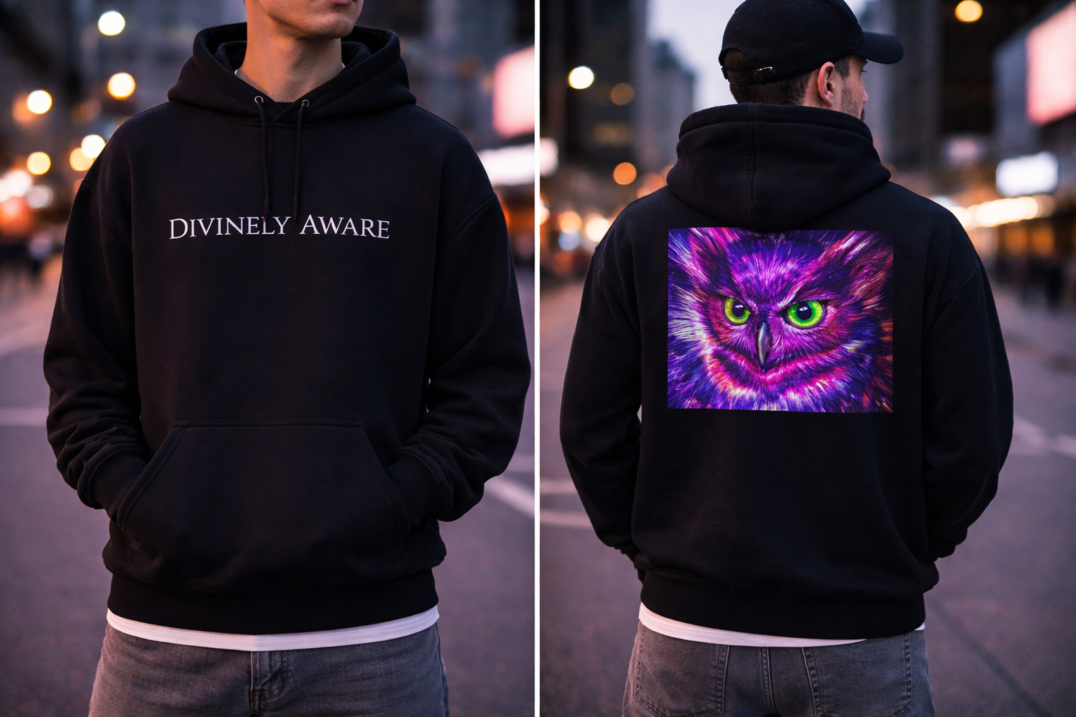 Divinely Aware Owl hoodie