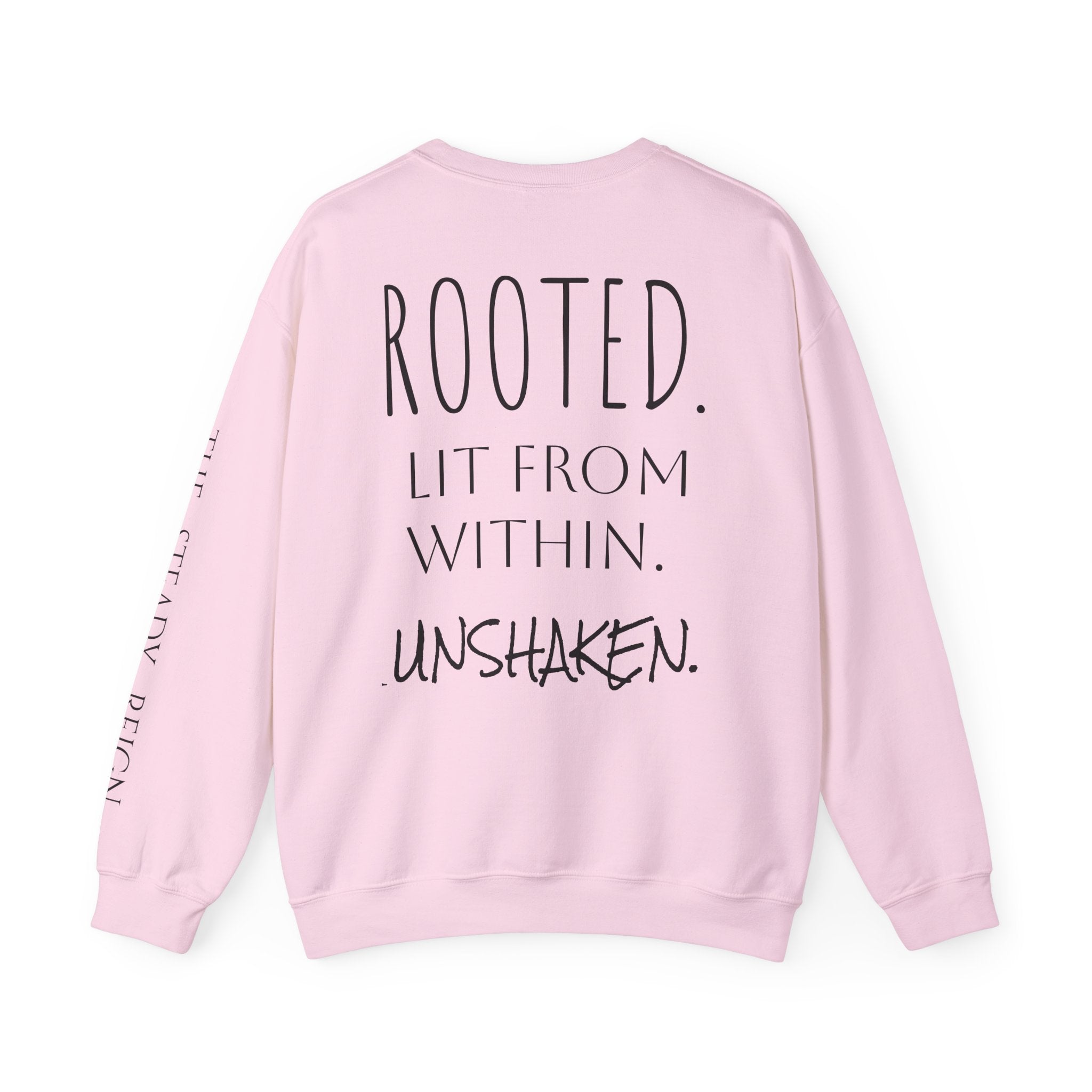 Rooted Lit From Within Sweatshirt — Inspirational Women's Silhouette Crewneck